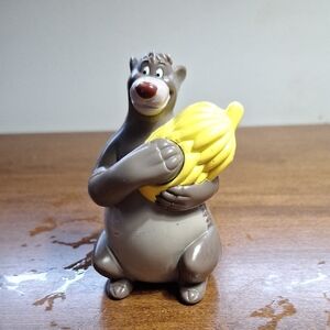 Baloo The Bear Figurine Holding Yellow Bananas Disneys Jungle Book 1997 Mcds Toy